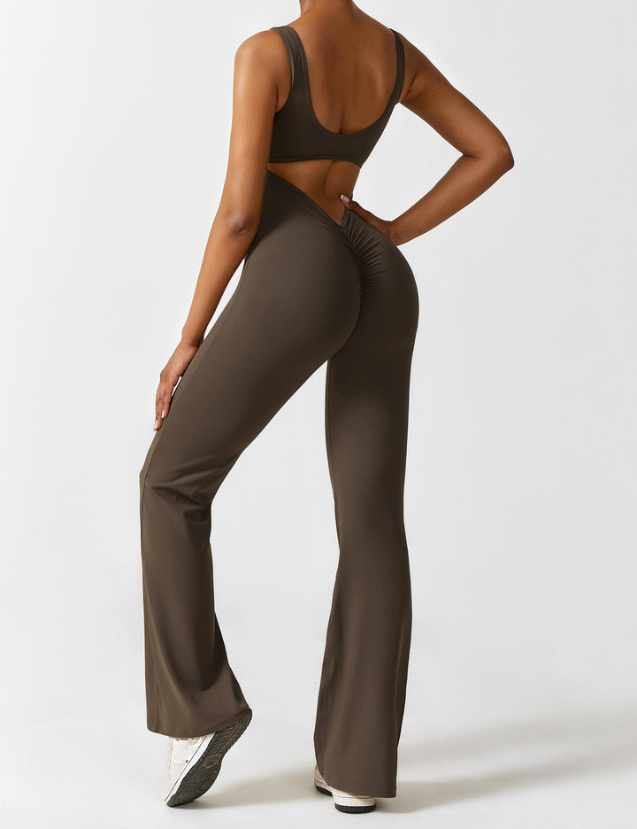 Jumpsuit bez zad s rozšířenými nohavicemi – Liv