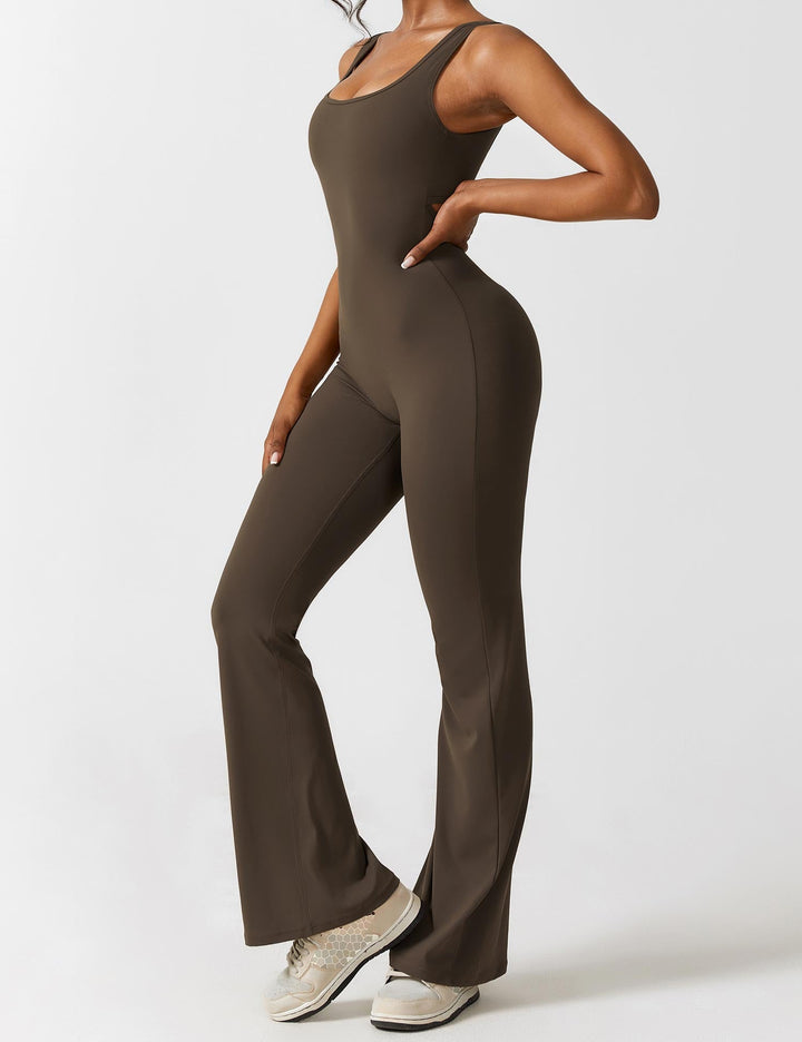 Jumpsuit bez zad s rozšířenými nohavicemi – Liv