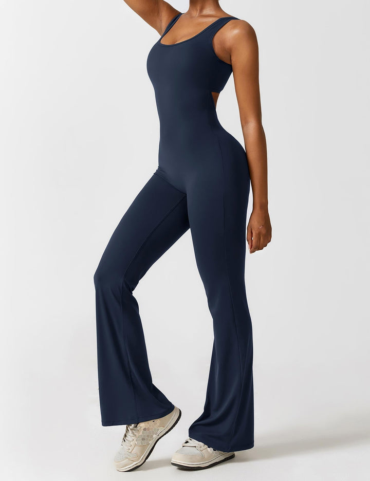 Jumpsuit bez zad s rozšířenými nohavicemi – Liv