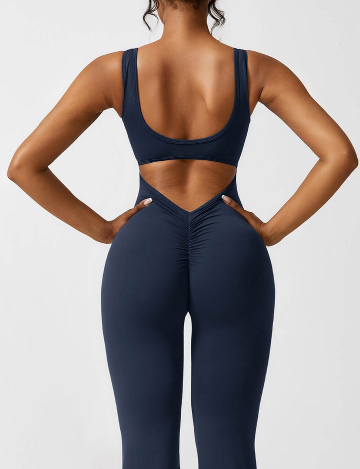 Jumpsuit bez zad s rozšířenými nohavicemi – Liv