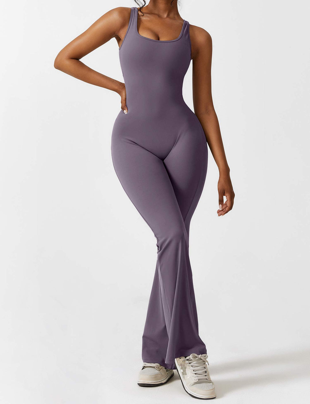 Jumpsuit bez zad s rozšířenými nohavicemi – Liv