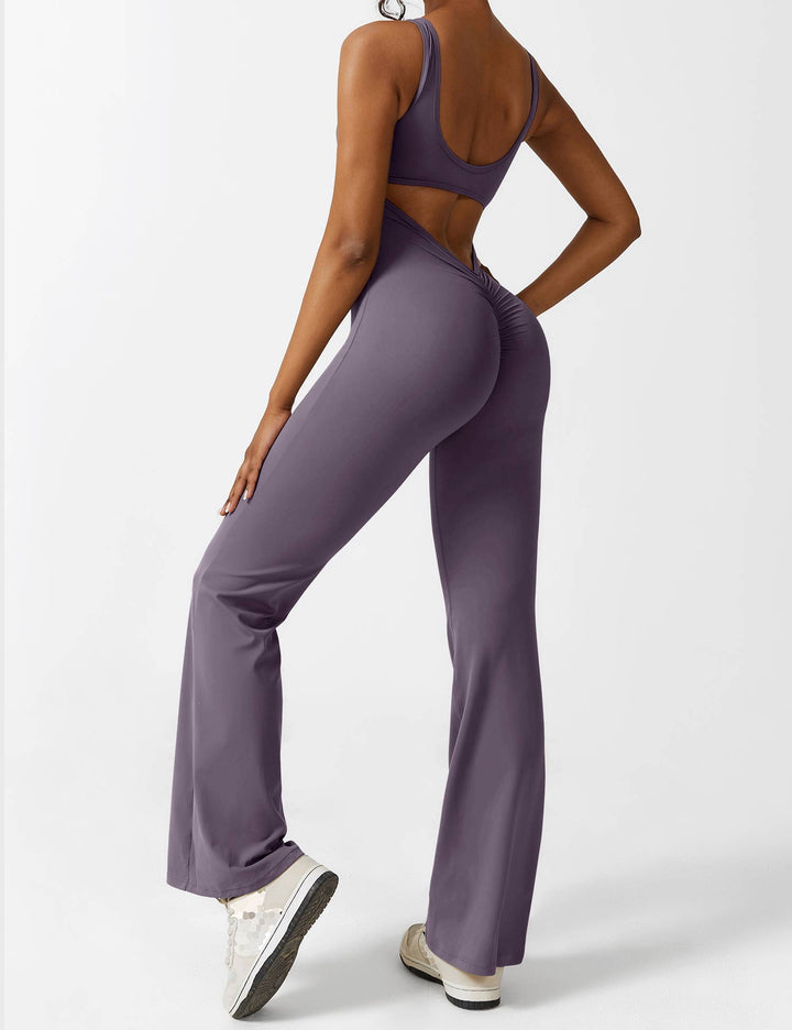 Jumpsuit bez zad s rozšířenými nohavicemi – Liv