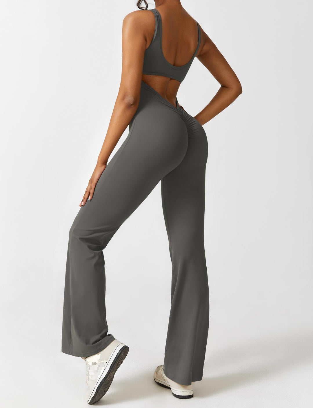 Jumpsuit bez zad s rozšířenými nohavicemi – Liv