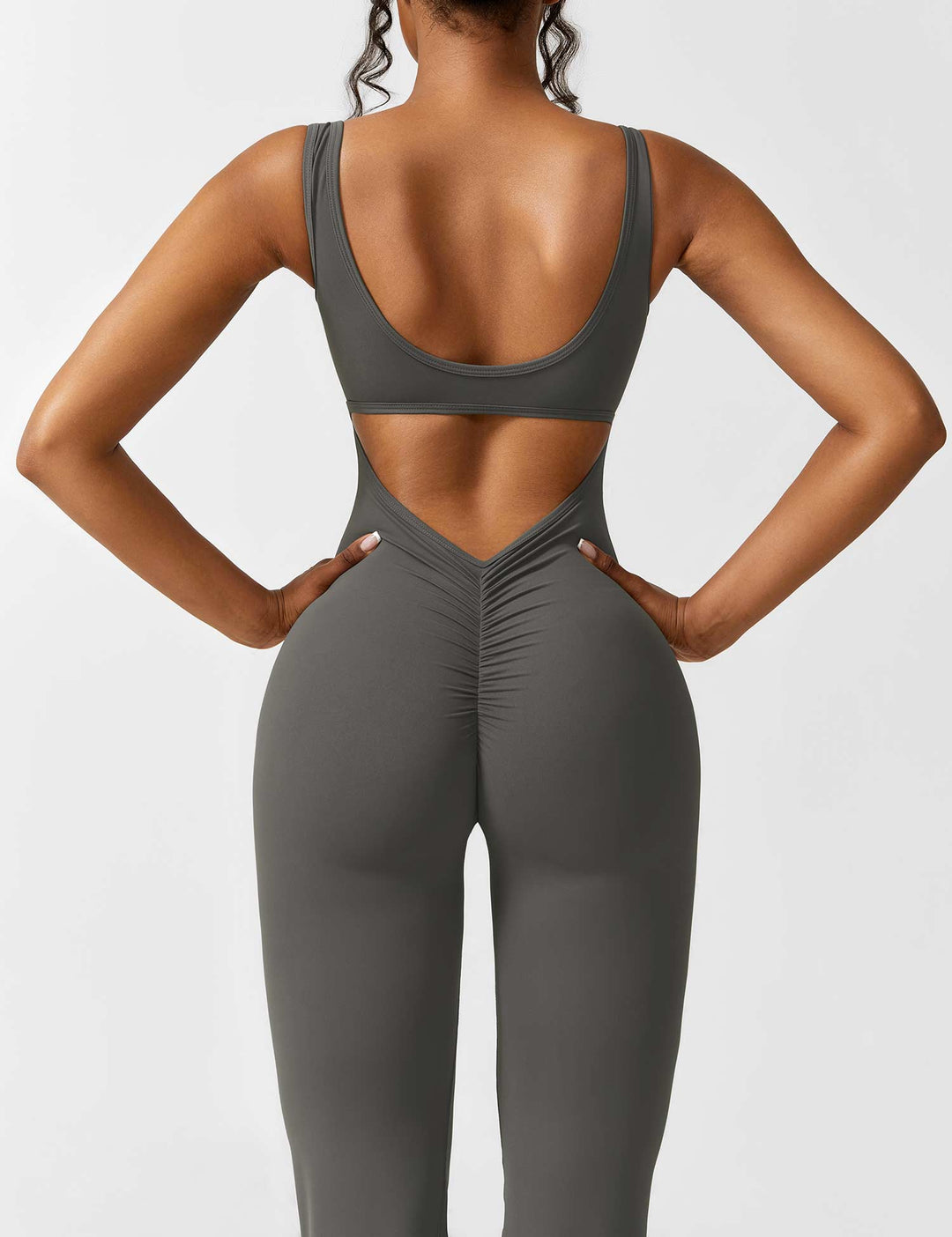Jumpsuit bez zad s rozšířenými nohavicemi – Liv