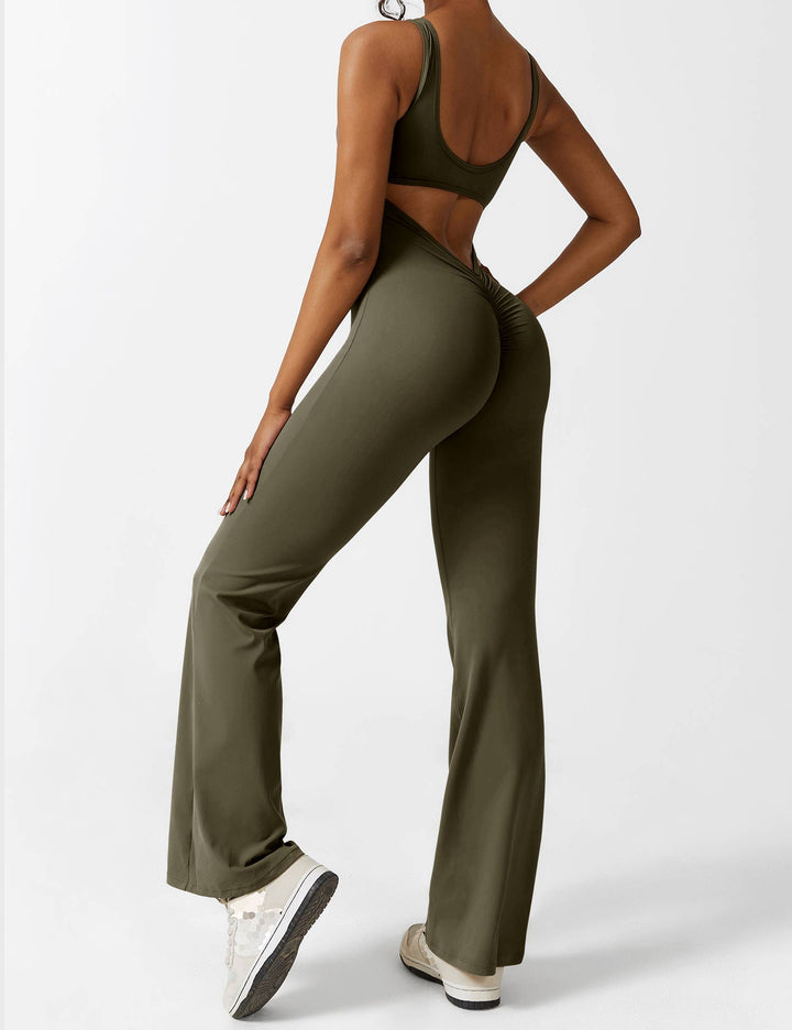 Jumpsuit bez zad s rozšířenými nohavicemi – Liv