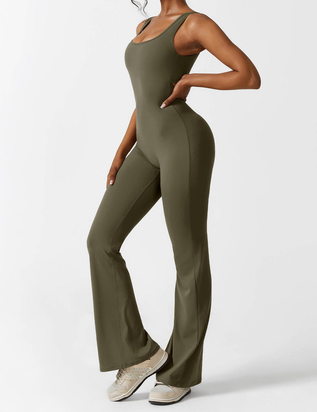 Jumpsuit bez zad s rozšířenými nohavicemi – Liv