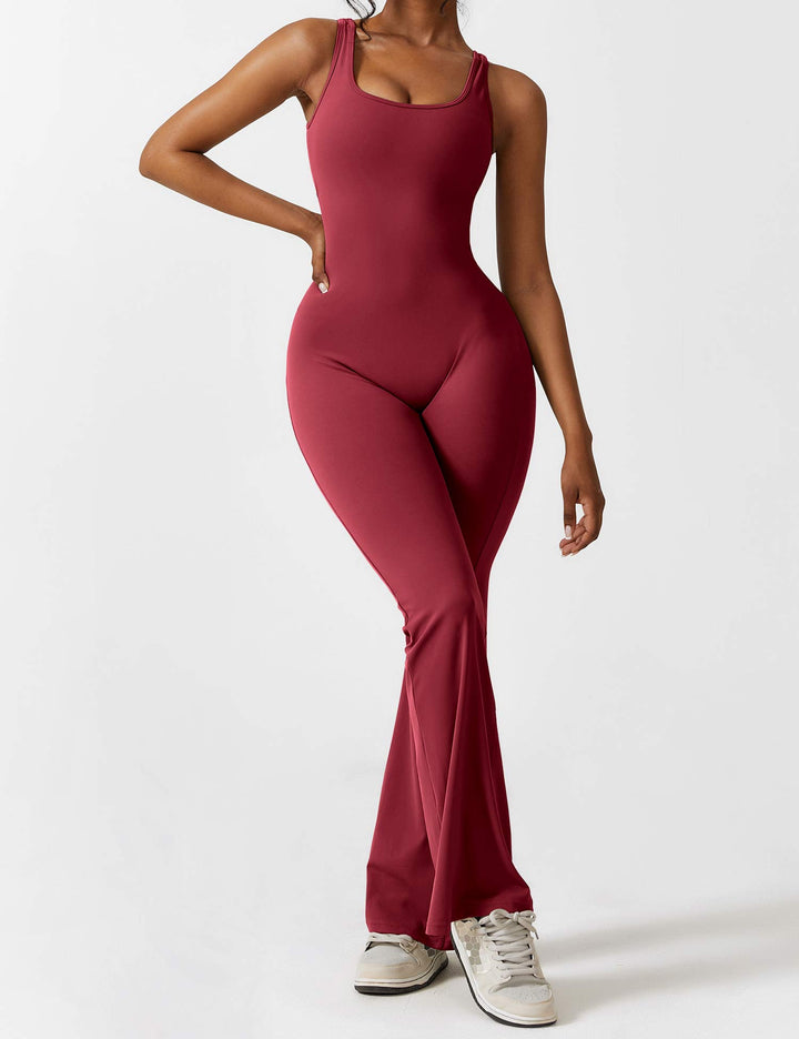 Jumpsuit bez zad s rozšířenými nohavicemi – Liv