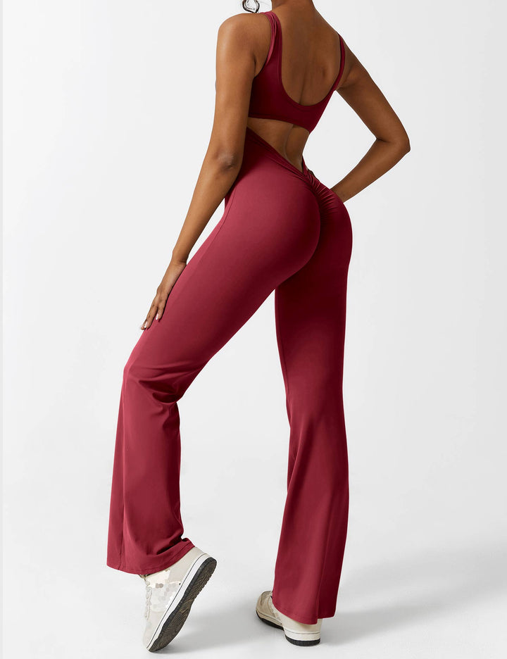 Jumpsuit bez zad s rozšířenými nohavicemi – Liv