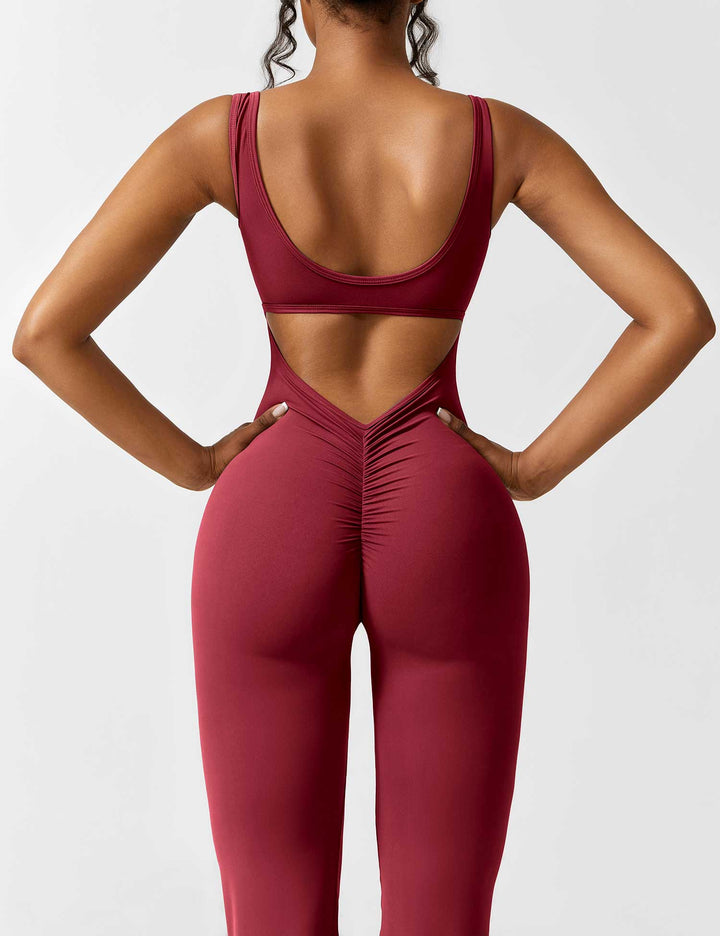 Jumpsuit bez zad s rozšířenými nohavicemi – Liv